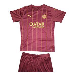 Qatar Puma Soccer Jerseys Two Pieces Shorts and T-shirt Size L Burgundy Color